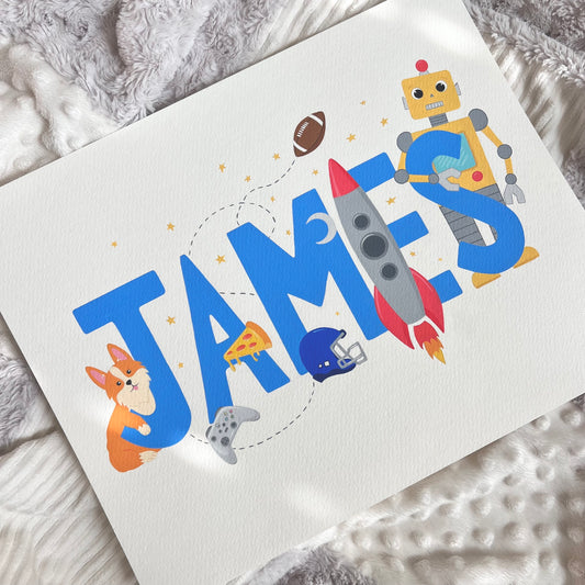 My Favorite Things Name Art