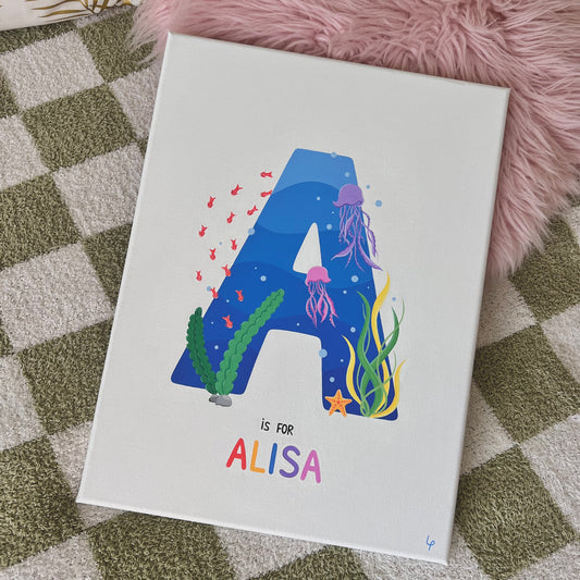 Personalized Canvas Name Art for Nursery or Kids Room